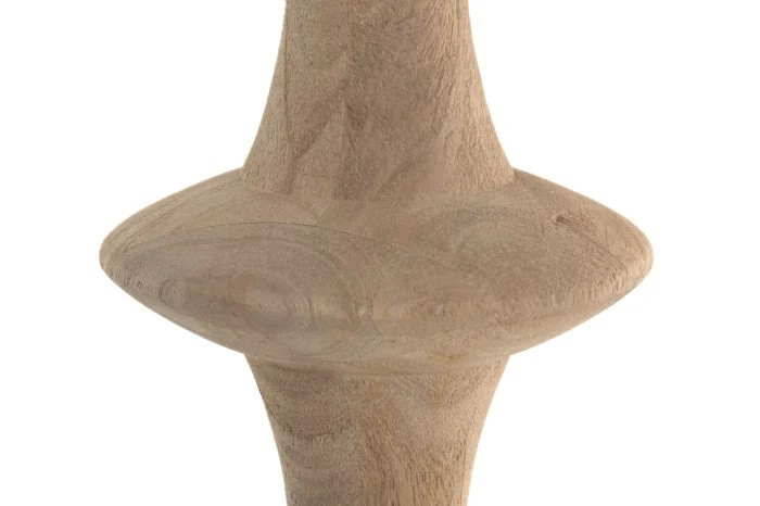 MANGO WOOD AND LINEN TABLE LAMP