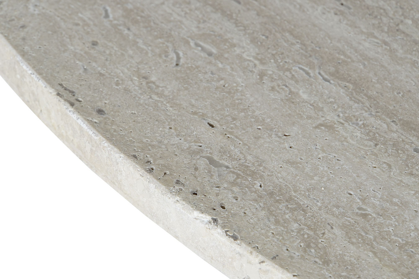ROUND MANGO TABLE WITH TRAVERTINE TOP 120 cm