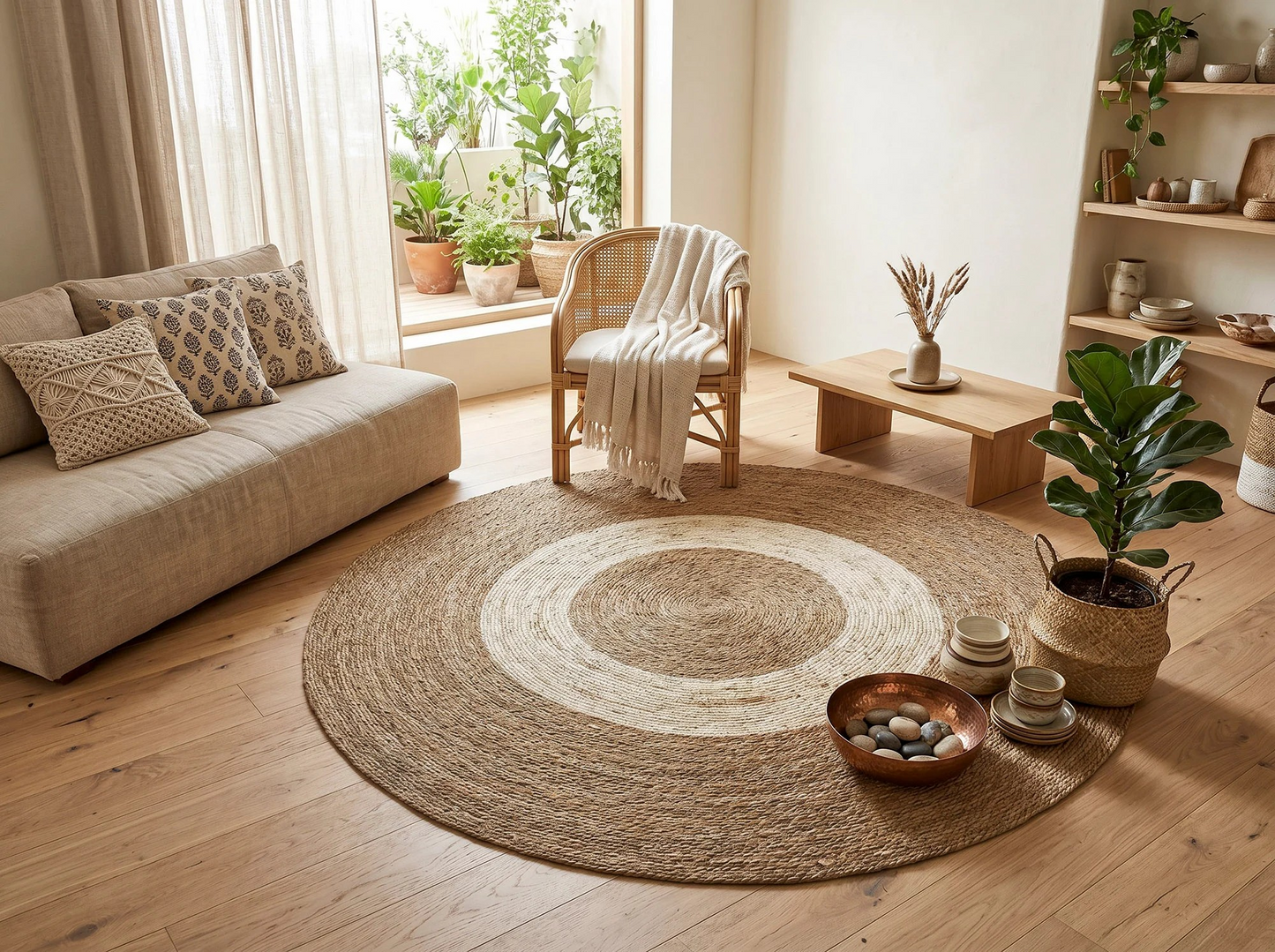 ROUND JUTE RUG
