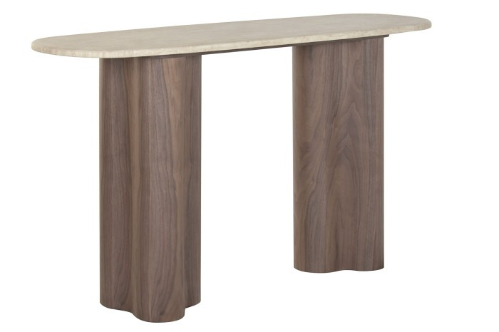 GRANITE & WOOD CONSOLE TABLE 150 cm