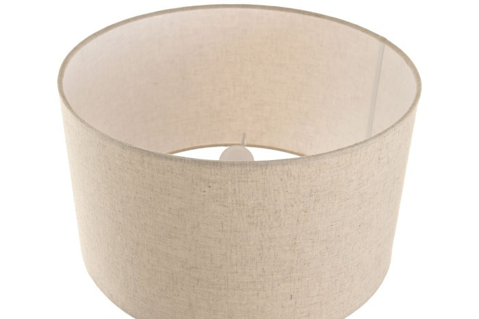 MANGO WOOD/LINEN TABLE LAMP NATURAL