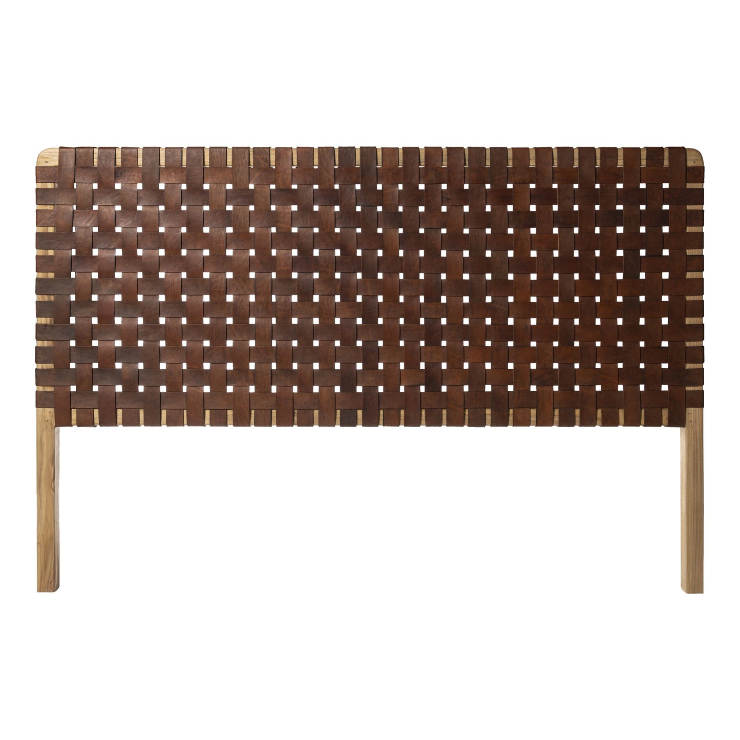 ZUZI BROWN LEATHER HEADBOARD