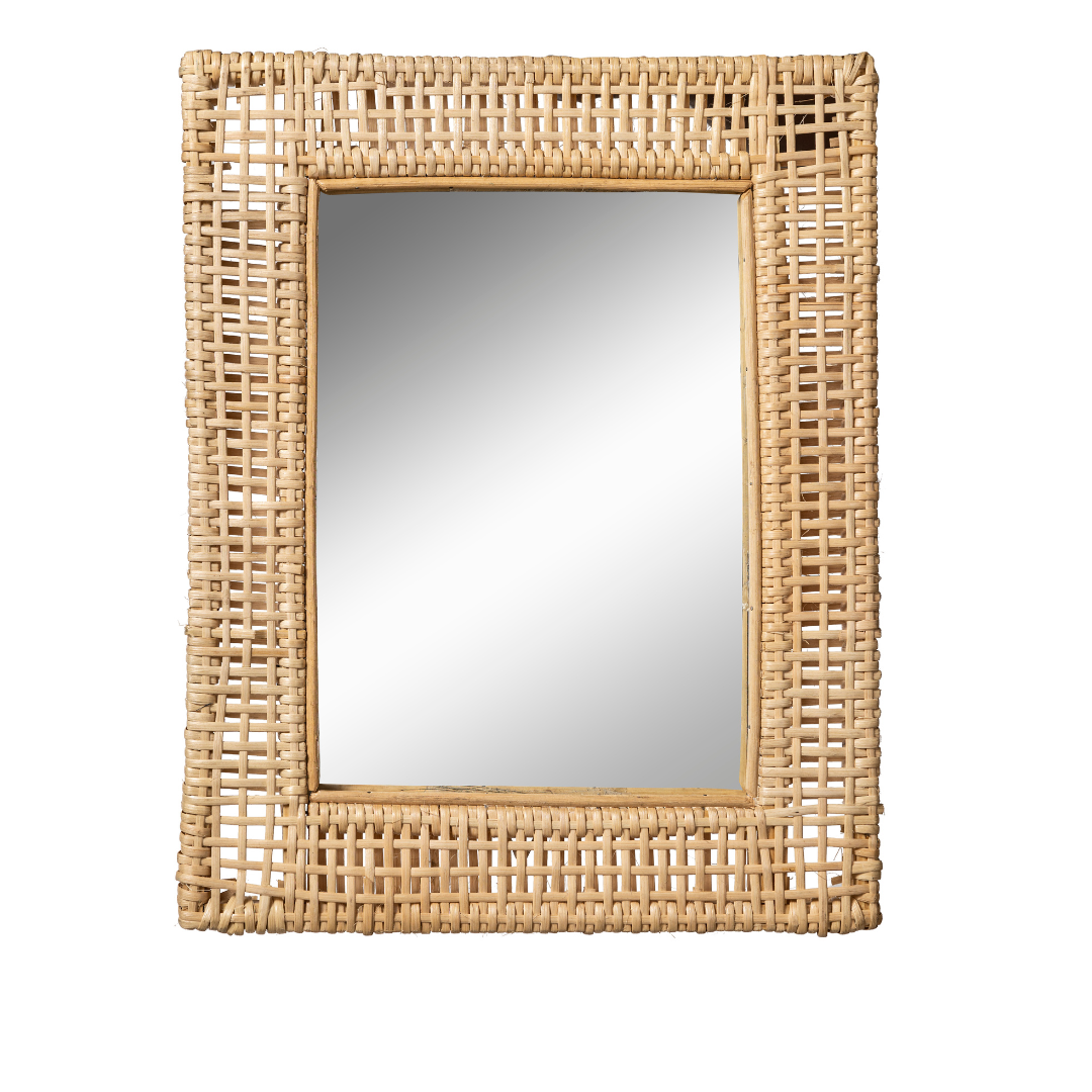 RECTANGULAR CANE MIRROR