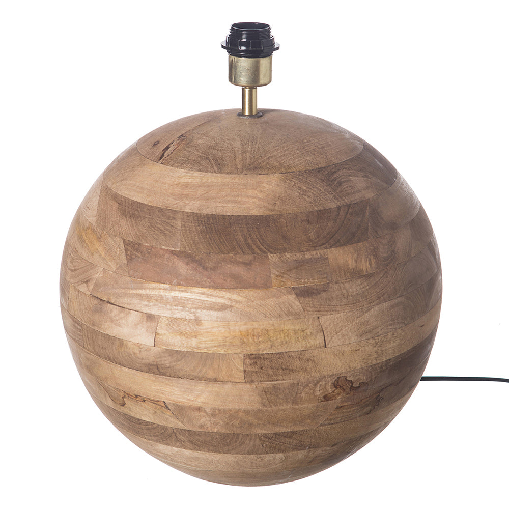 ROUND WOODEN LAMP STAND