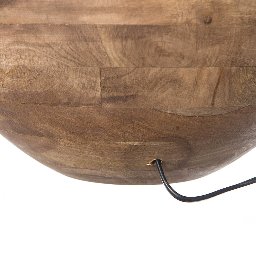 ROUND WOODEN LAMP STAND