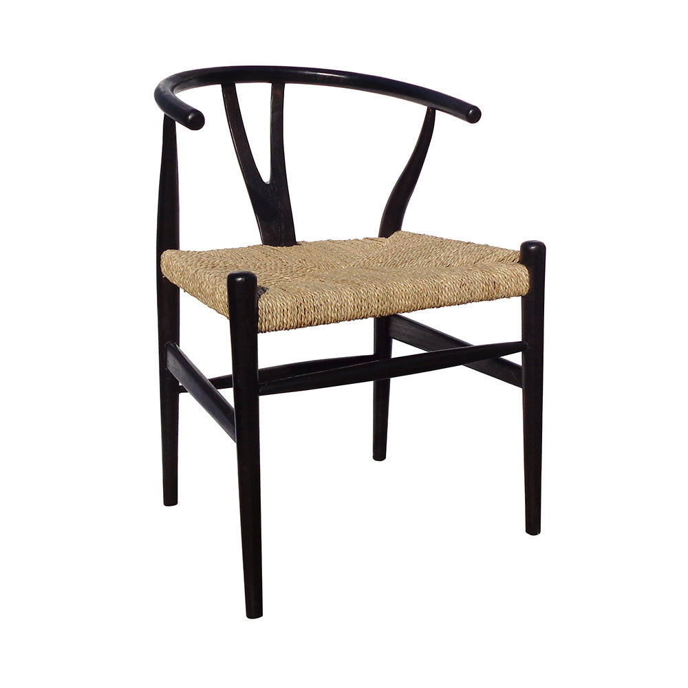 U-RATTAN BLACK CHAIR