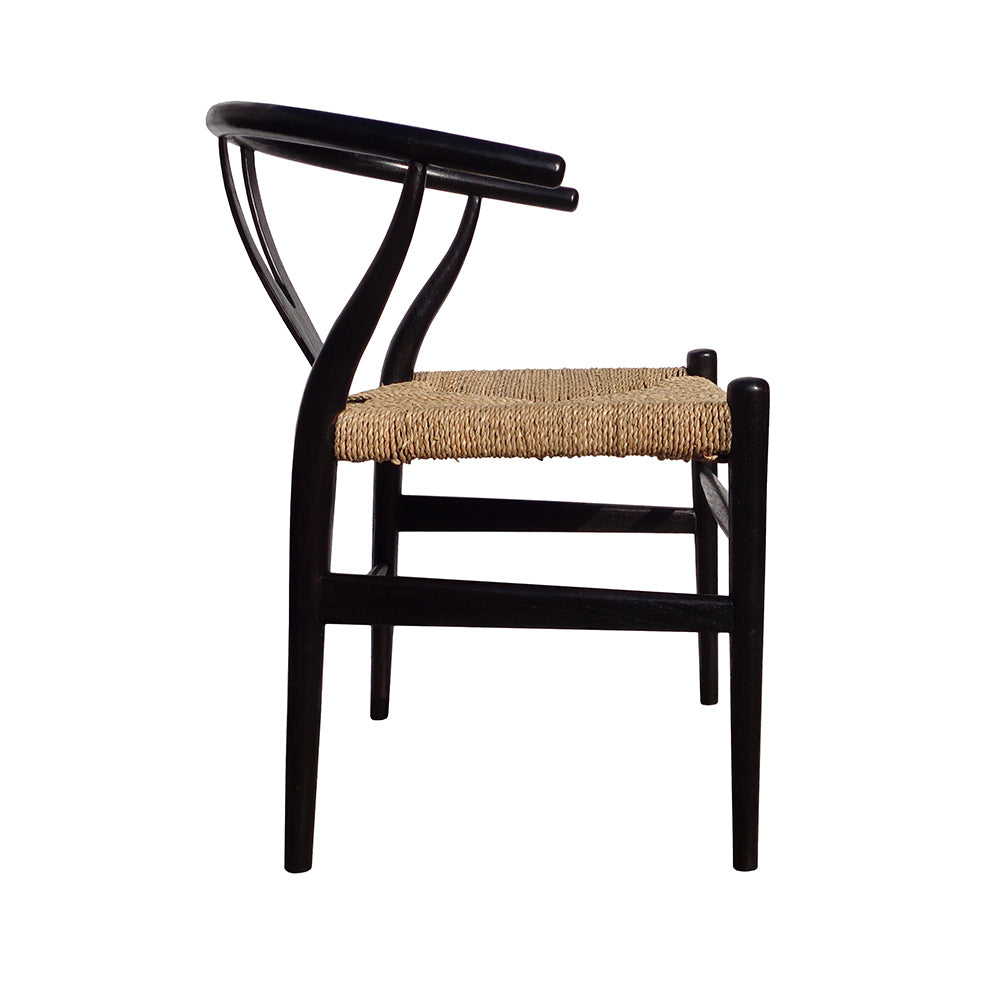 U-RATTAN BLACK CHAIR