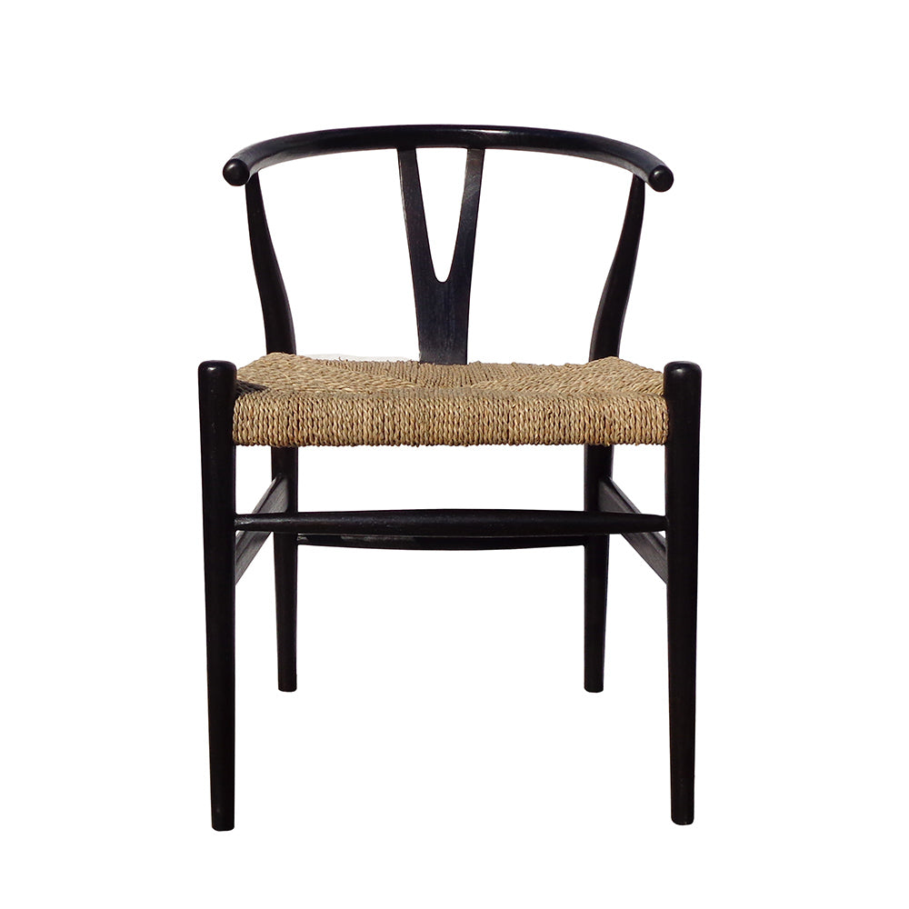 U-RATTAN BLACK CHAIR