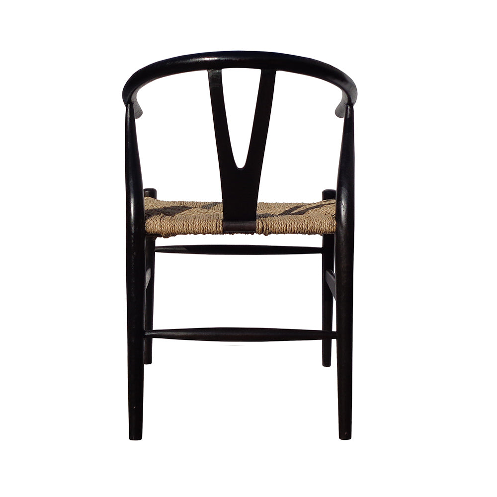 U-RATTAN BLACK CHAIR